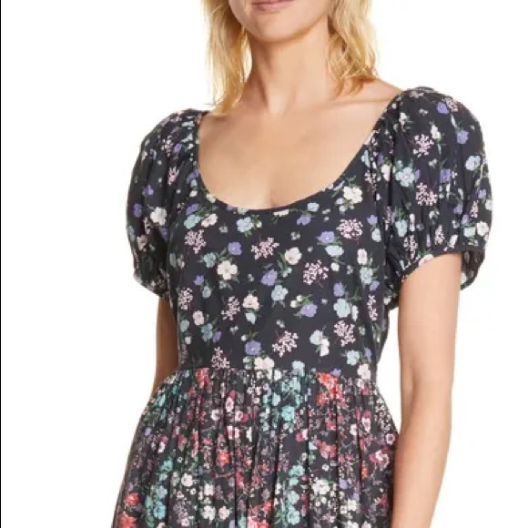 LoveShackFancy LAIS FLORAL PUFF SLEEVE DRESS - Picture 2 of 11